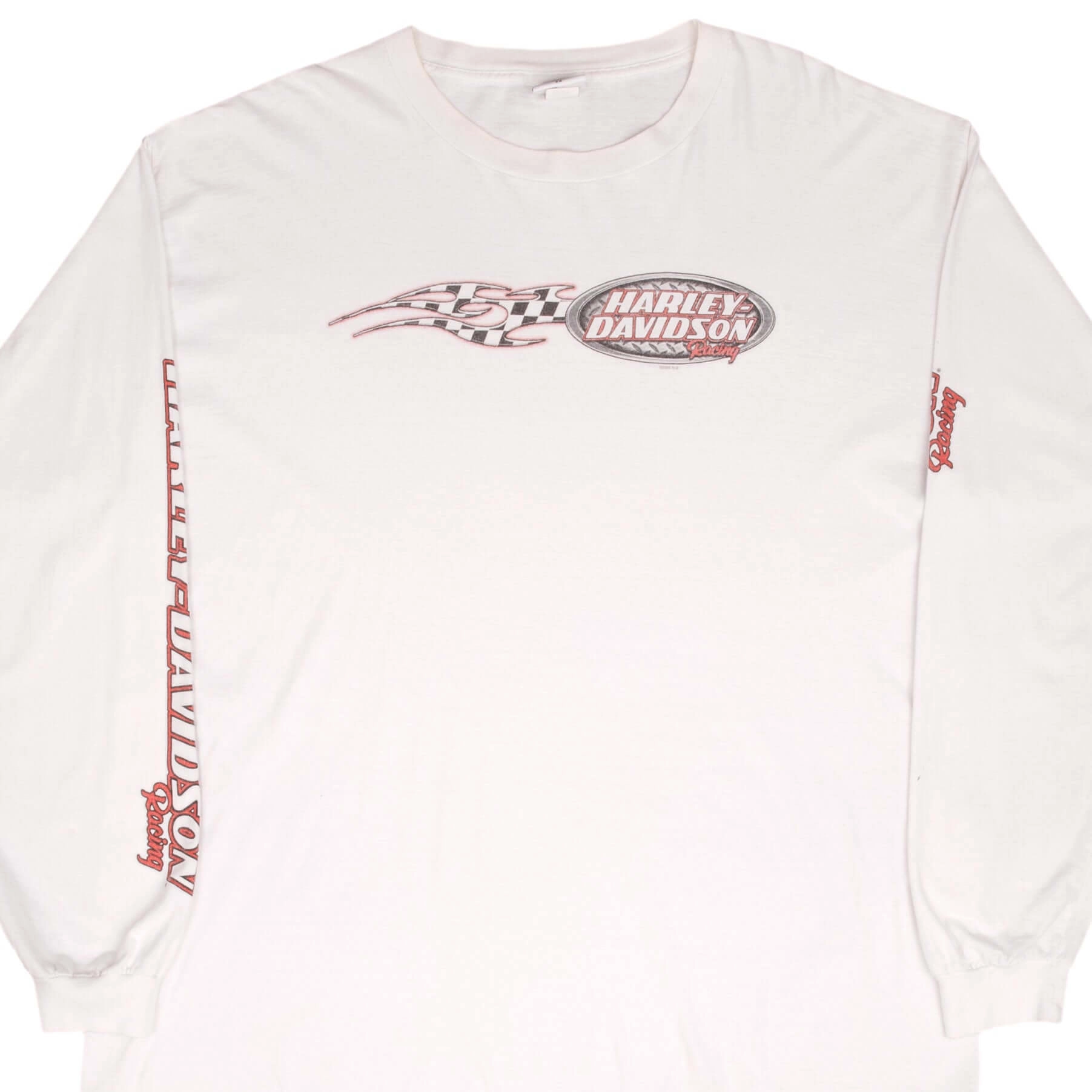 VINTAGE HARLEY DAVIDSON RACING LONG SLEEVES TEE SHIRT 2002 SIZE 2XL MADE IN USA