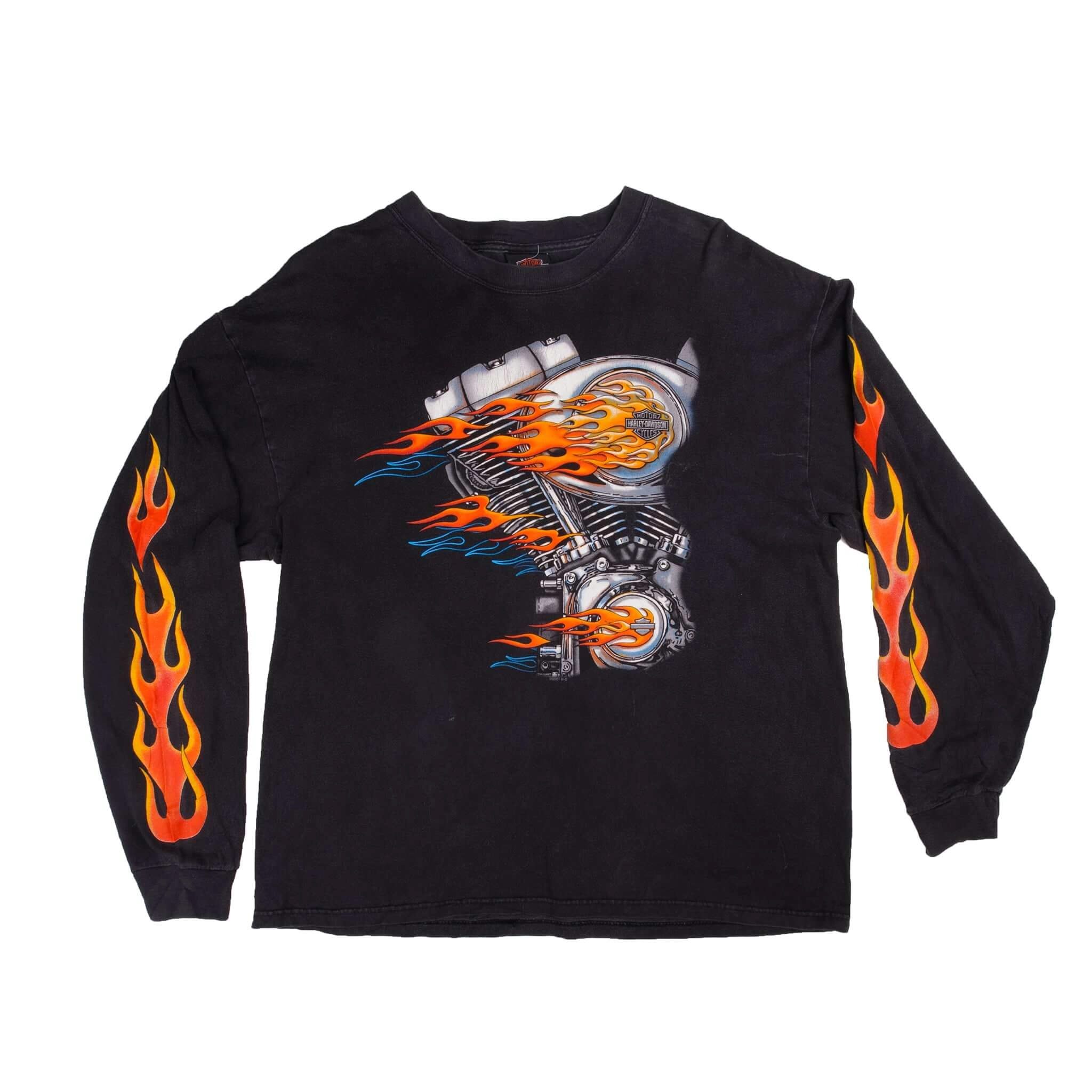 VINTAGE HARLEY DAVIDSON SAN DIEGO SAN DIEGO LONG SLEEVES TEE SHIRT 2001 SIZE LARGE MADE IN USA