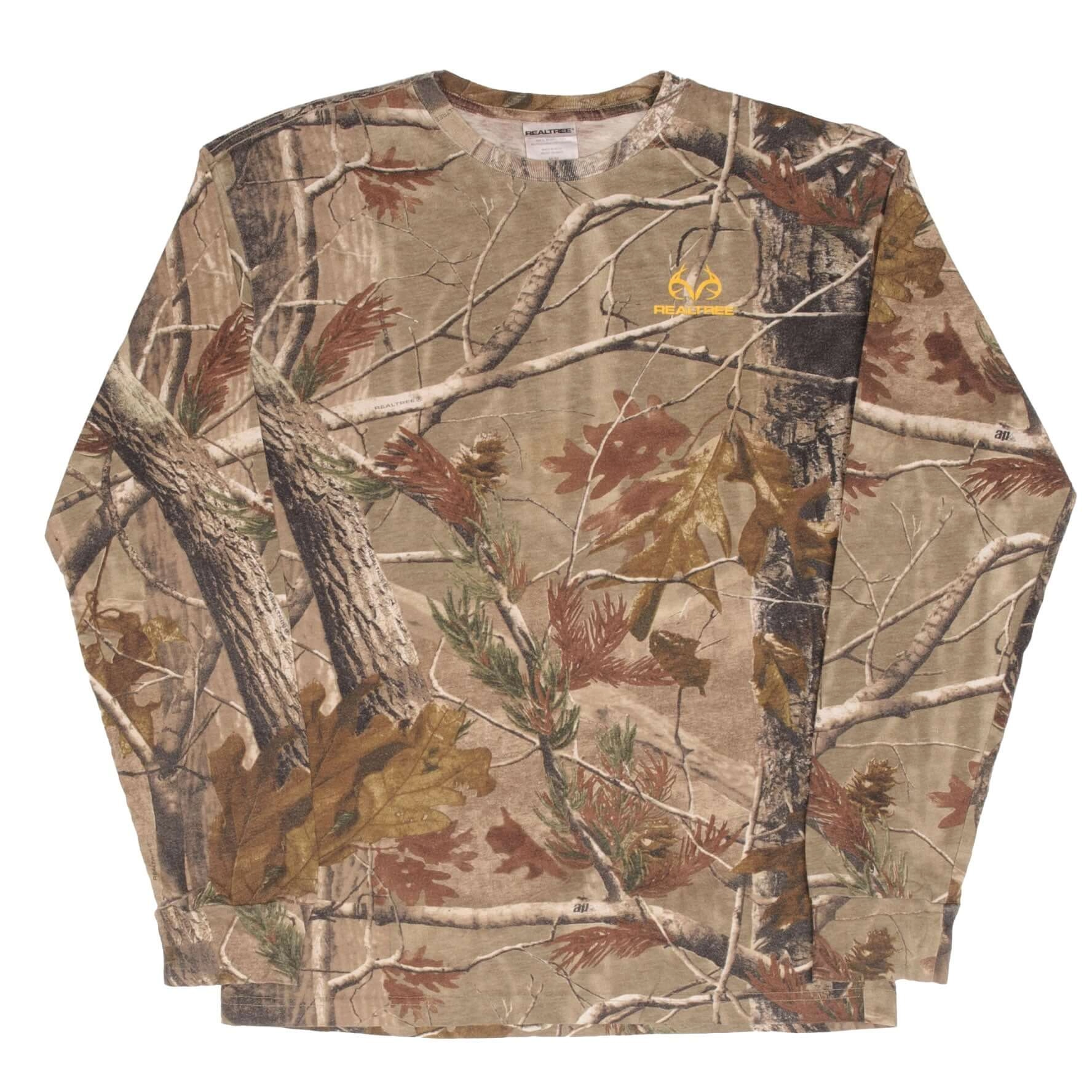 VINTAGE HUNTING REALTREE APHD CAMO LONG SLEEVE POCKET TEE SHIRT SIZE MEDIUM