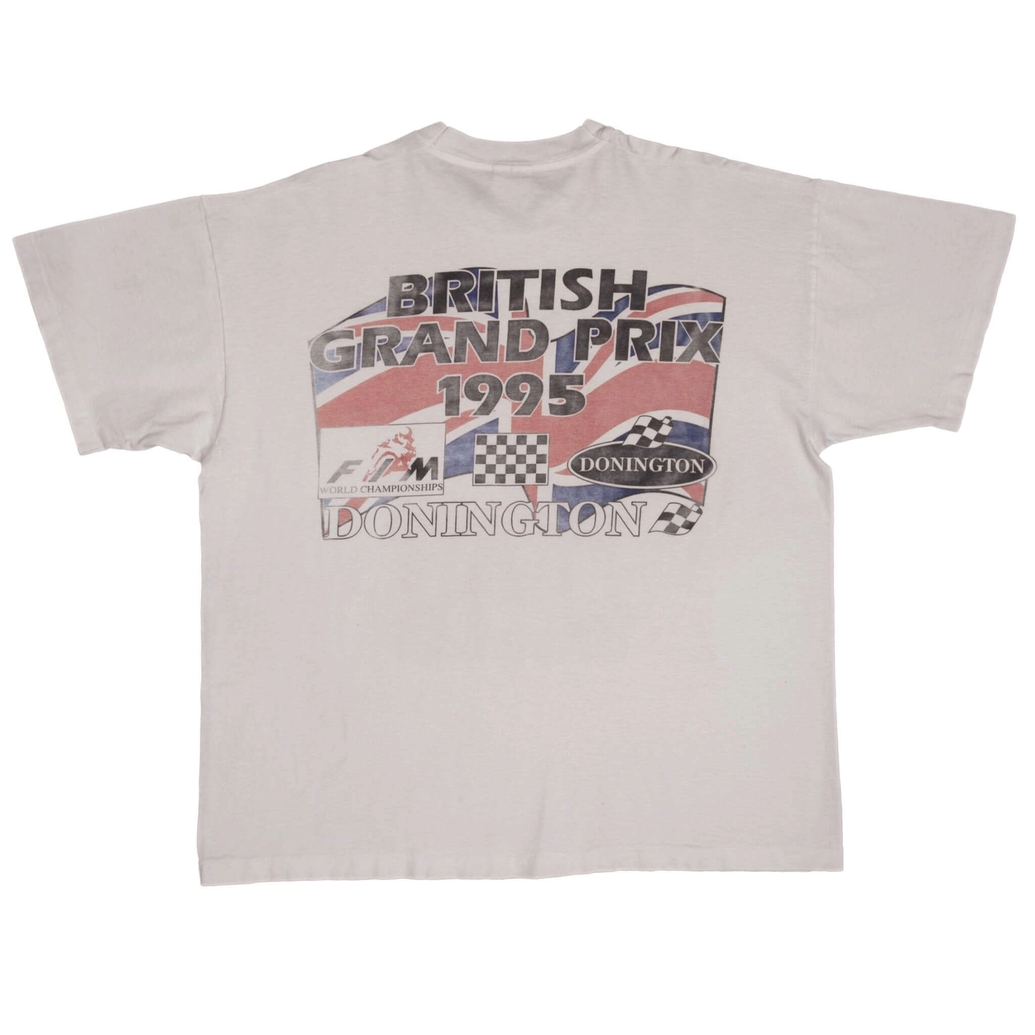 VINTAGE MOTO GP RACING BRITISH GRAND PRIX DONINGTON 1995 TEE SHIRT SIZE XL