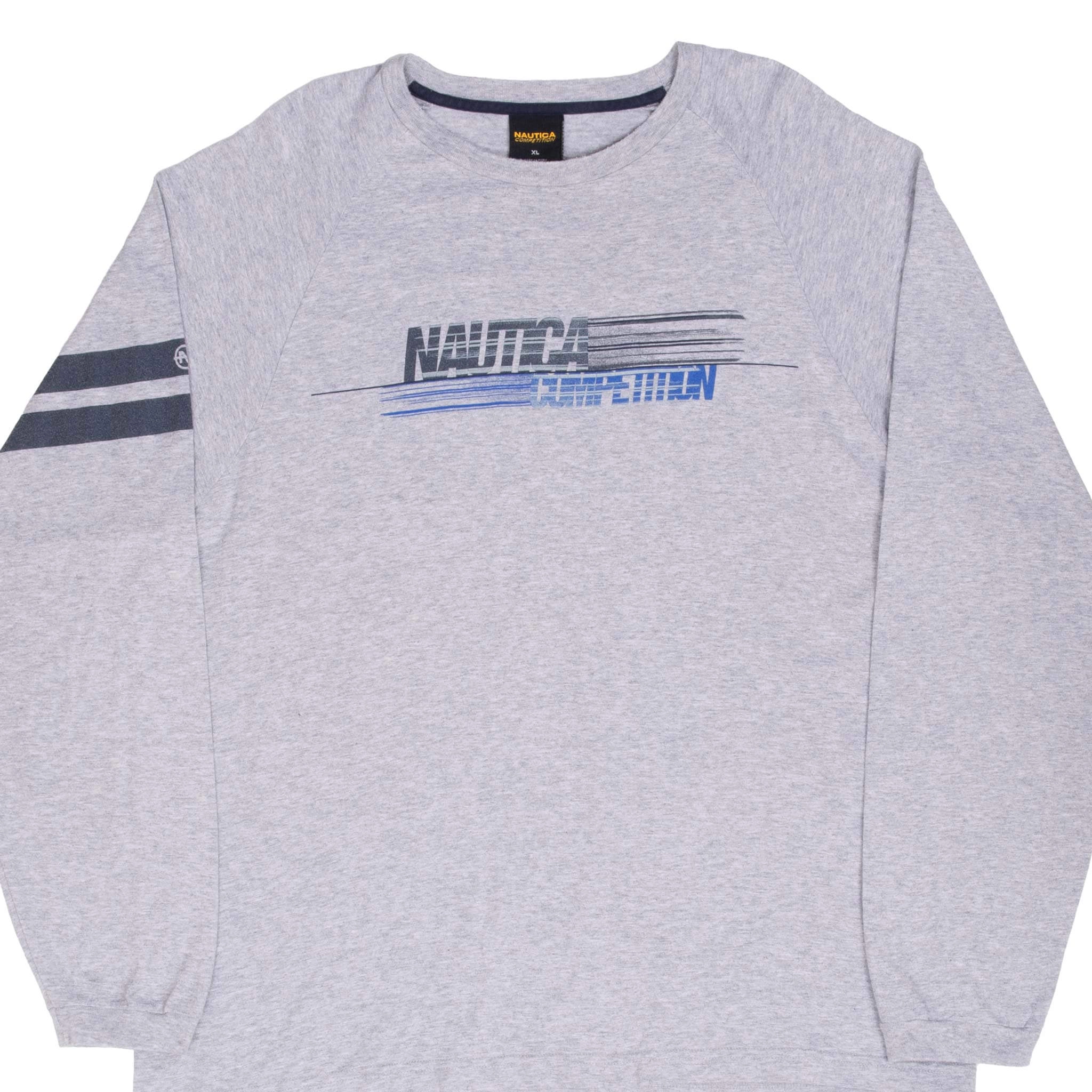 VINTAGE NAUTICA COMPETITION GREY LONG SLEEVE TEE SHIRT 2000S XL