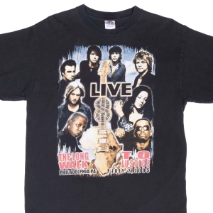 VINTAGE THE LONG WALK TO JUSTICE LIVE 2005 BLACK TEE SHIRT LARGE