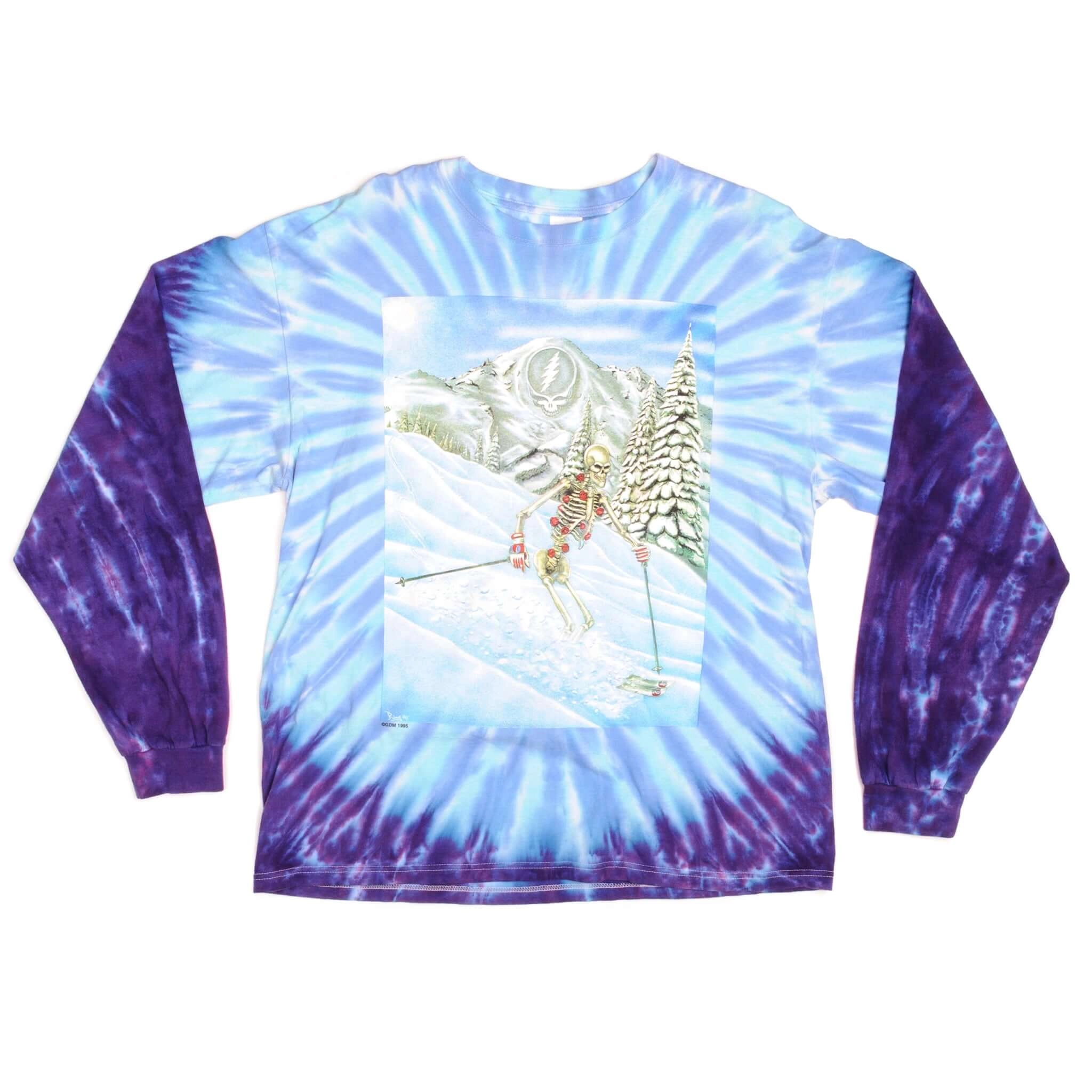 VINTAGE TIE-DYE THE GRATEFUL DEAD LONG SLEEVES TEE SHIRT 1995 SIZE XL