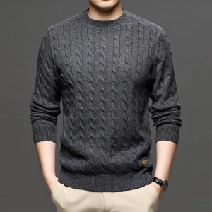 West Louis™ Fashion Knitted Jumper O-Neck Pullover Sweater