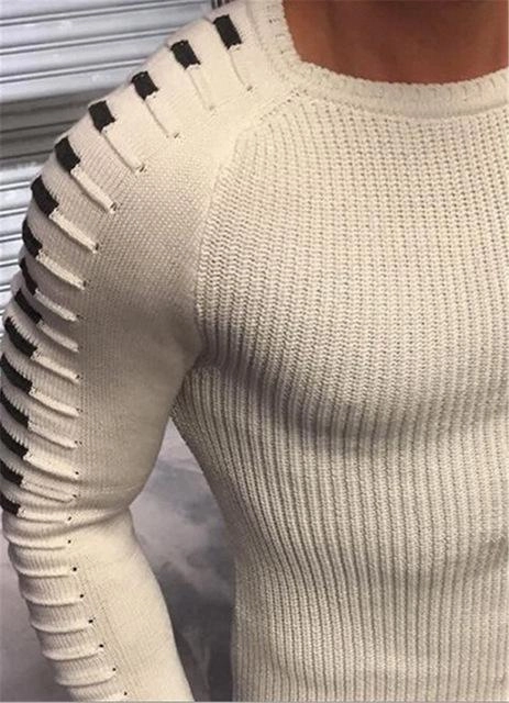 West Louis™ Round Neck Patchwork Quality Knitted Pullover