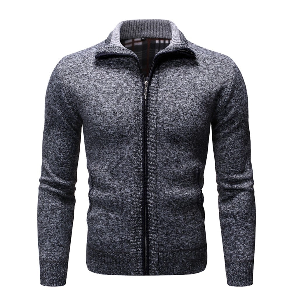 West Louis™ Style Zippered Plain Sweater