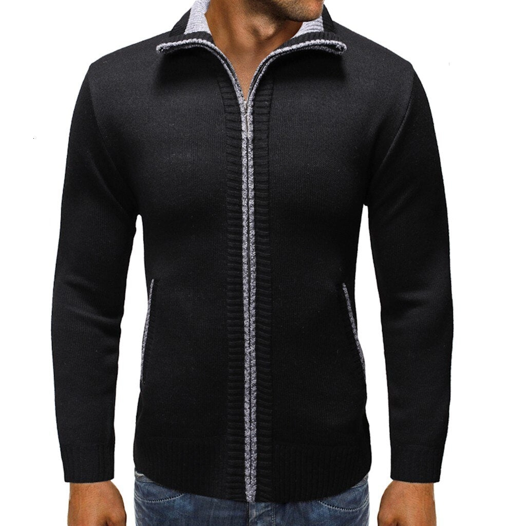 West Louis™ Style Zippered Plain Sweater