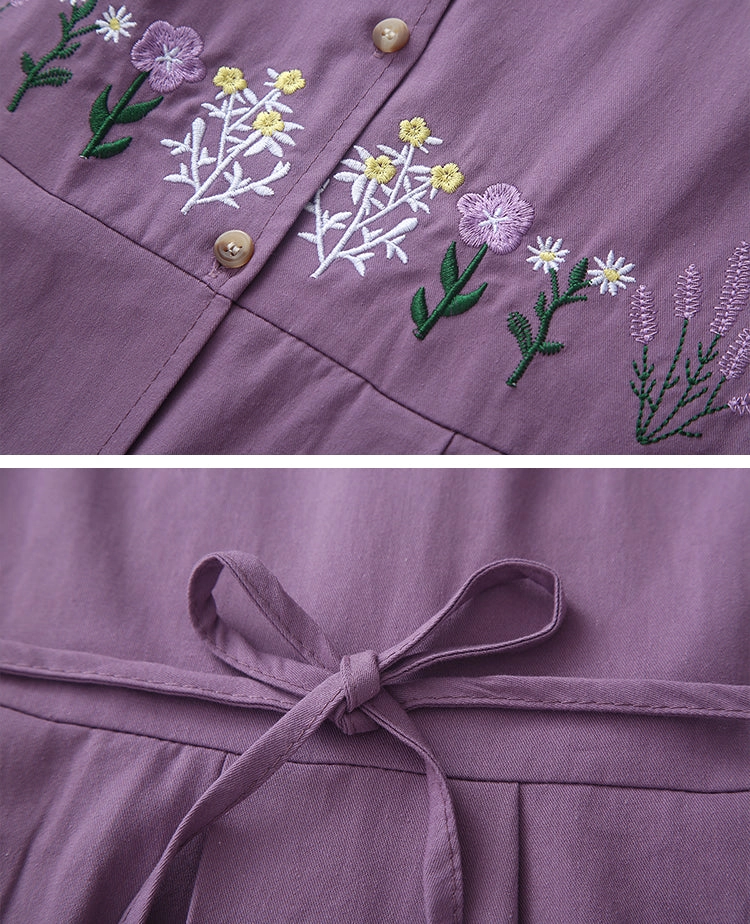 Wild Garden Button Pinafore Dress (3 Colors)