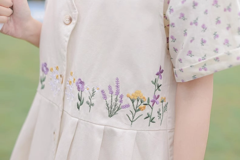 Wild Garden Button Pinafore Dress (3 Colors)