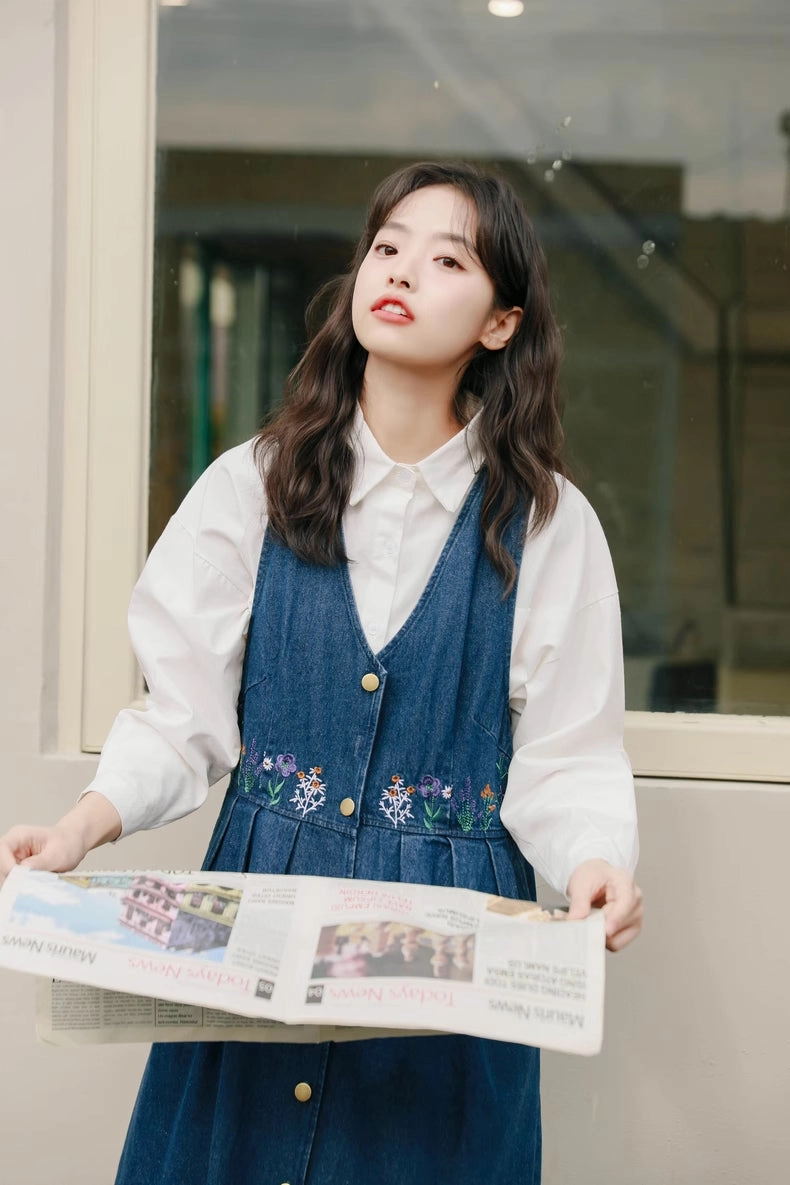 Wild Garden Button Pinafore Dress (3 Colors)