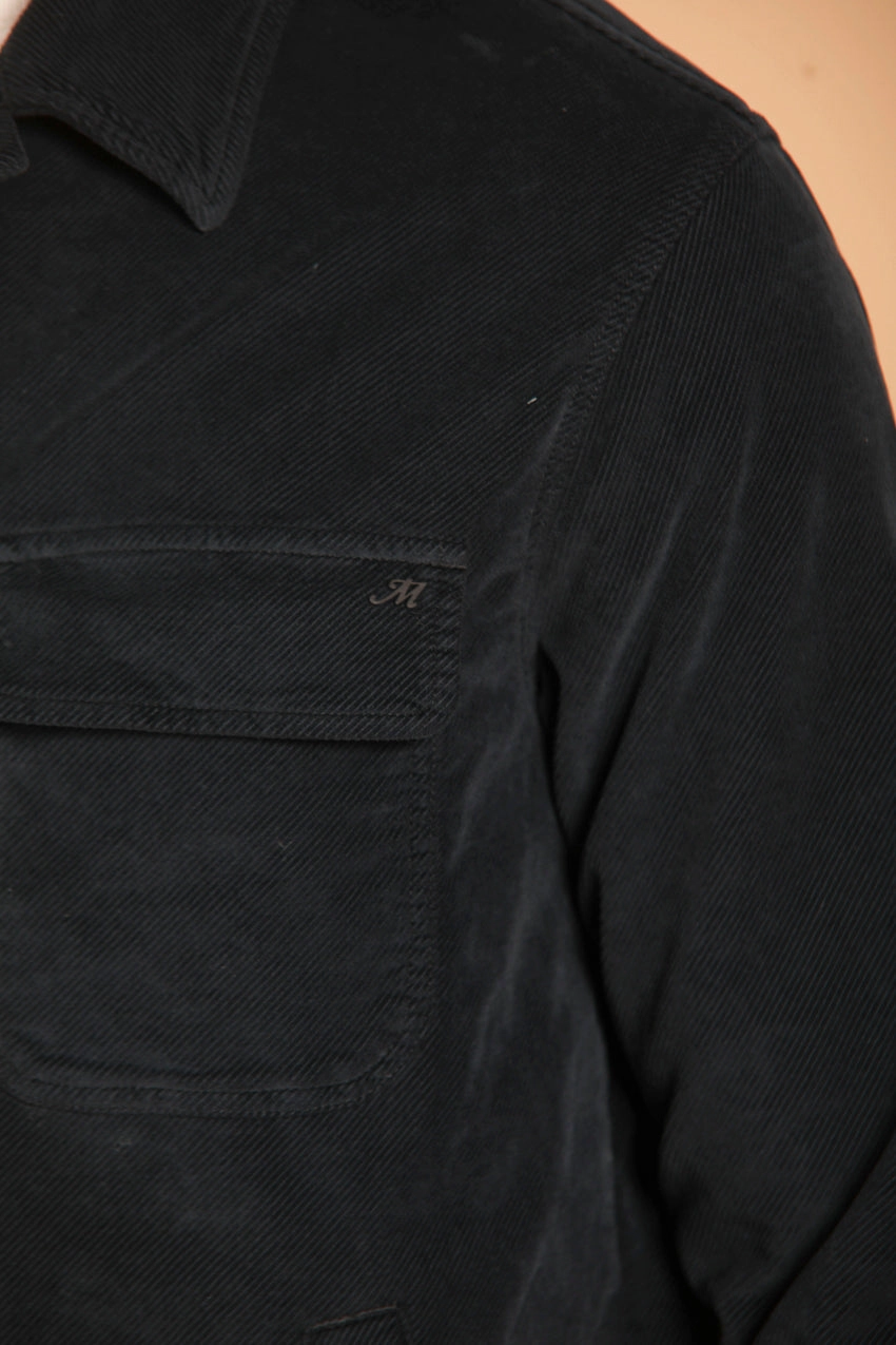 Williams men's overshirt in jersey fabric velvet effect slim fit