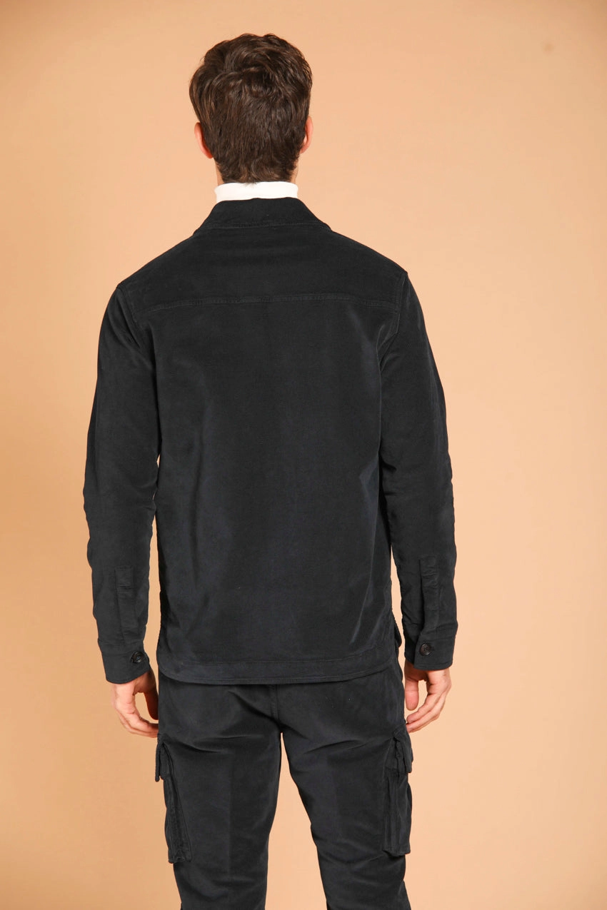 Williams men's overshirt in jersey fabric velvet effect slim fit