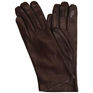Women's Cashmere Lined Brown Leather Napoli Gloves
