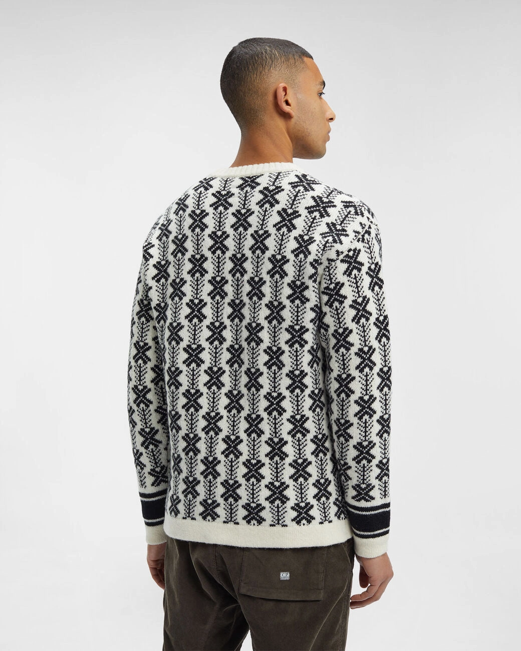 Wool Jacquard Logo Knit Var.01 - White