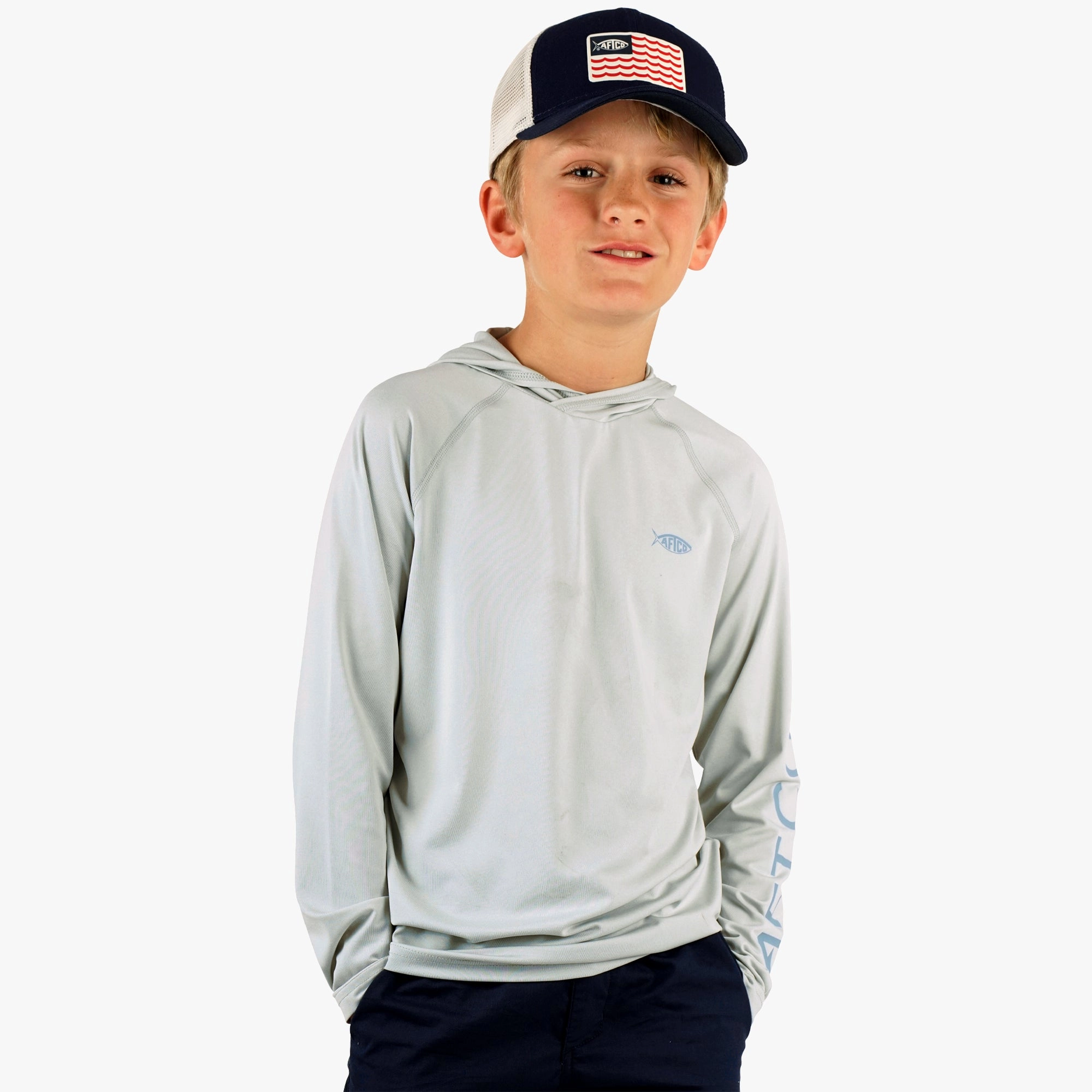 Youth Samurai Hood Performance LS Shirt